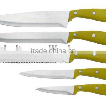 PP HANDLE STAINLESS STEEL 6PCS KITCHEN KNIFE SET photo-2
