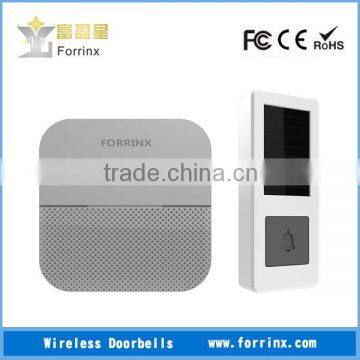 FORRINX 52 Melodies 300m Range AC Doorbell Receiver with Solar Energy Powered Push Button Battery-free