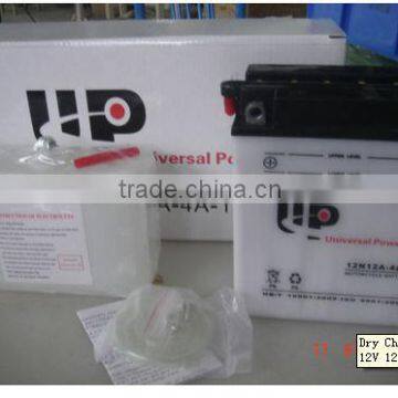 Dry Charged Vented Motorcycle Battery 12N12A-4A-1 12V12AH