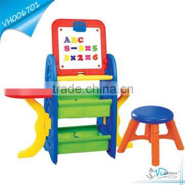 Kids Drawing Board Table with Desk and Numbers Letters 80pcs