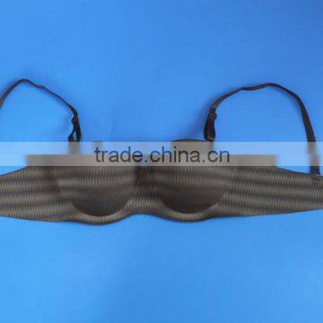Fashionable Gray Curve Line Laser Cut Brassier photo-4