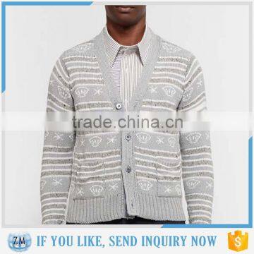 jacquard cardigan sweater for wholesaler