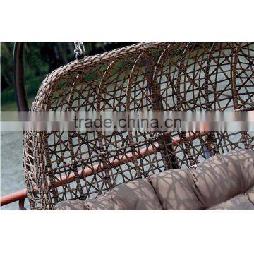 Luxury Outdoor Furniture Double Seat Hanging Indoor Swing Rattan Egg Chair Living Room Swing Chair Quality Choice photo-6