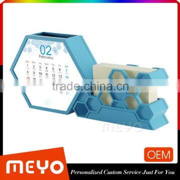 notepad with calendar,custom notepad calendar,plastic calendar with pen holder