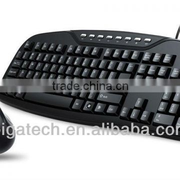 Hot selling wired keyboard and mouse combo