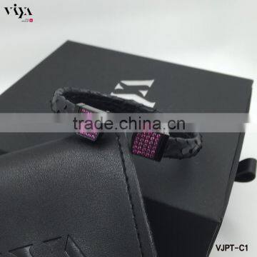 python bangle stainless steel clasps for leather exotic leather bracelets