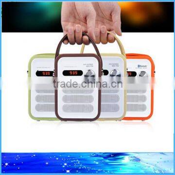 2015 Hot Sale Portable Wooden sound box with Leather covering