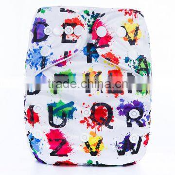 2016 New Cutey Printed Fitting Waterproof Inexpensive Baby Cloth Diapers