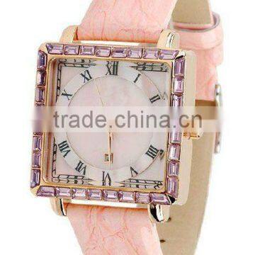 new deisgned japan quartz stainless steel watch lady