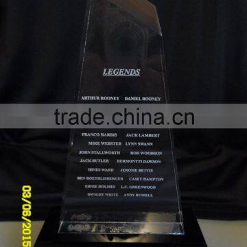 Manufacturer Clear Blank Award Gift,Popular custom design clear Acrylic blank award trophy