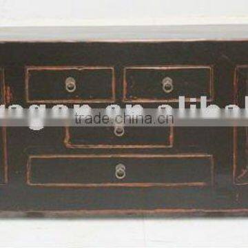 Modern wooden black low cabinet/ TV stand