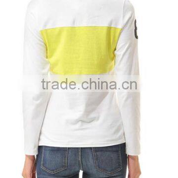 High Quality Logo Embroidered Long Sleeve Women Polo Shirt photo-2