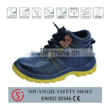 2014 Latest PU/PU Injection Sole Ankle Cut Safety Shoes