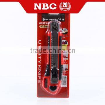 Manufacture Easy Cut 18mm Utility Knife With Safety Cutter Knife