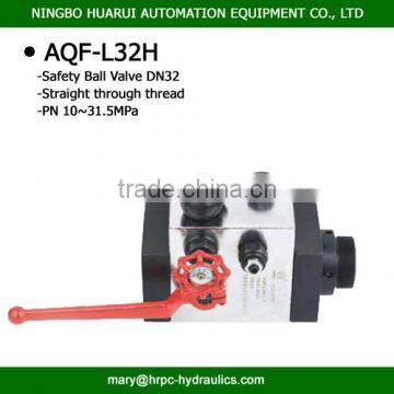 AQF safety combination valve for accumulator control valve stop valve