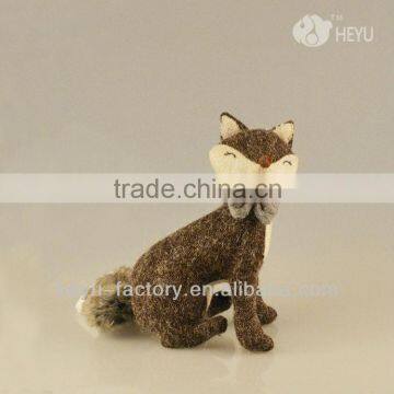 Christmas Animal Ornament/sitting Fox Toy/indoor Decor