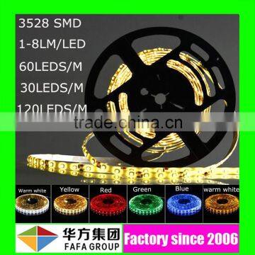 high brightness dc12v 60led/m smd 3528 waterproof led strip light 3528 led strips