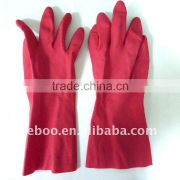latex household gloves, rolled cuff,thickness 0.4mm