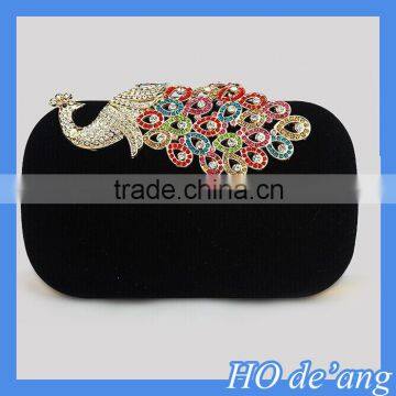 Hogift High quality elegant peacock evening bag