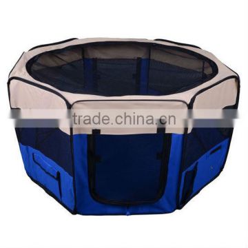 Folding Soft Pet Playpen - Blue