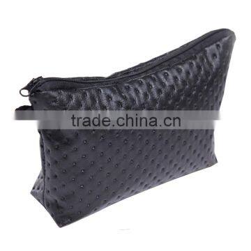 fashion makeup case leather quilted black dots promotional makeup case