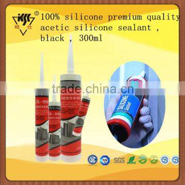 100% silicone premium quality acetic silicone sealant ,black , 300ml