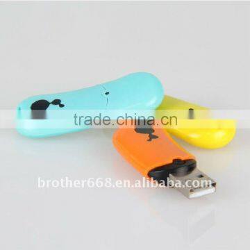 3D smoothly PVC and Silicone USB flash disk cover with chain