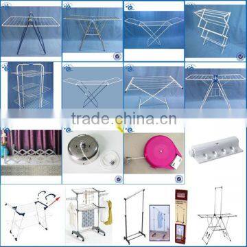 Heavy Duty Portable Retractable Balcony Folding Metal Clothes Rack