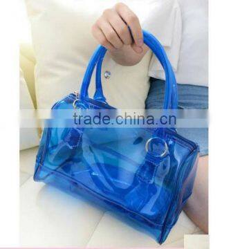 hot sale promotional handle transparent pvc hand bag