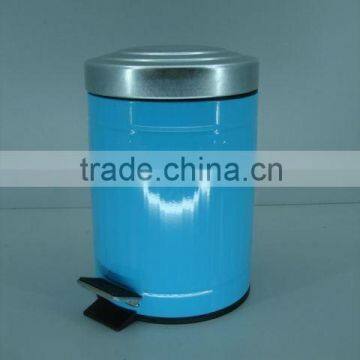 round shape metal garbage trash bin