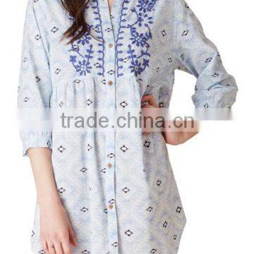 OEM Women Button Down Sleepshirt Sleepwear photo-2