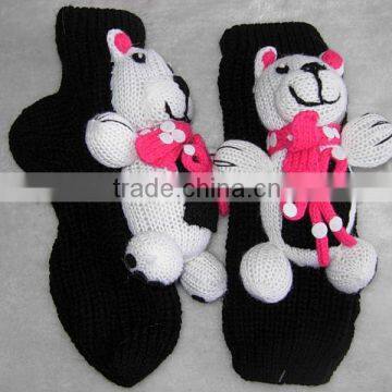 Animal knitted slipper socks