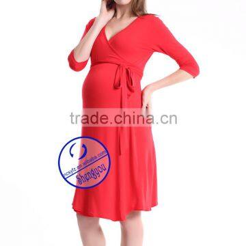 Custom Spandex Bamboo Fiber Maternity Dresses photo-4