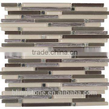 natural stone mosaic and crystal glass mosaic tile (crystal glass)