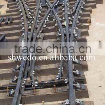 railway turnout used in track switch on wooden sleeper