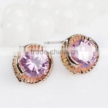 High Quality Cubic Zirconia Earrings Gold Plated Earrings Free Samples photo-3