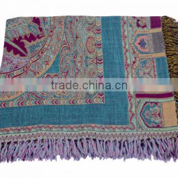 We at Chirag Enterprises presents latest collection of all very beautiful JAMAWAR throws Indian Home Decorative Woolen Throws