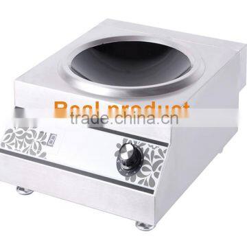 Embedded Single Wok 220V 5000W Stainless Steel Electric Induction Stove Button Control With Five Grade photo-2