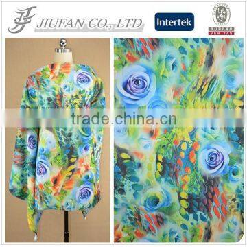 Jiufan Textile 2015 Hot Sale Imitation Digital Printed Thick Scuba Polyester Fabric