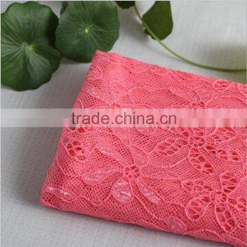 cheap whosale elastic flower nylon lace fabric cheap wedding lace 8820