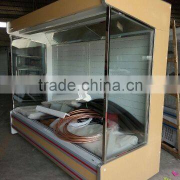 Supermarket display apple cooler showcase can OEM
