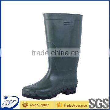 Green men's pvc work boots for wholesale