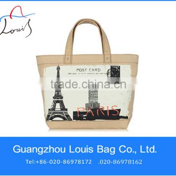 2014 New fashion high quality city name canvas shoulder bag,high quality canvas tote bags,city name printed canvas tote bag