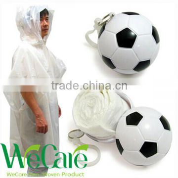 Disposable PE rain coat with customer print logos your request