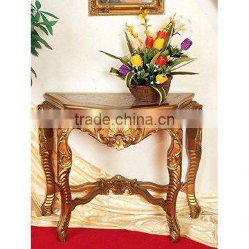 Gold carved wooden console