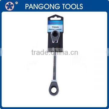 Universal adjustable Metric Combination Double Ratchet Offset Ring Spanner,Ratchet Wrench