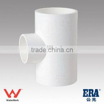 Australian pvc reducing TEE AS/NZ 1477 with water mark for pressure pipe construction material