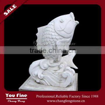 Polished Hand Carved Fish Sculpture Fountain