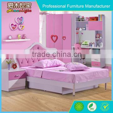 China MDF girls princess beds, beautiful bunk bed 2 tier