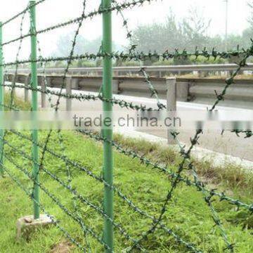 Hot dipped galvanized and powder coating barbed wire hot sale